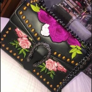 Faux leather handbag